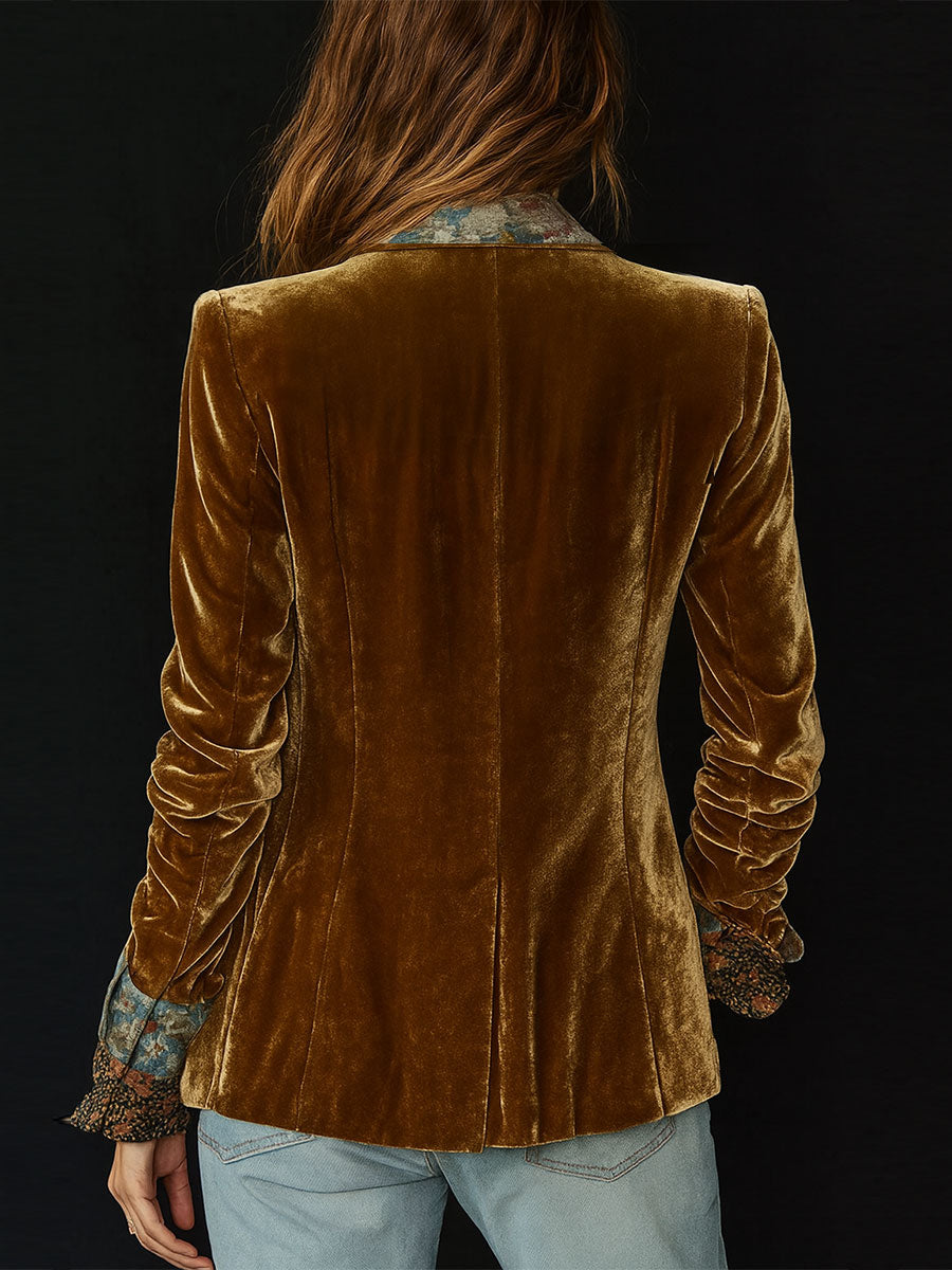 Marrit Vintage Patchwork Blazer met Bloemenprint