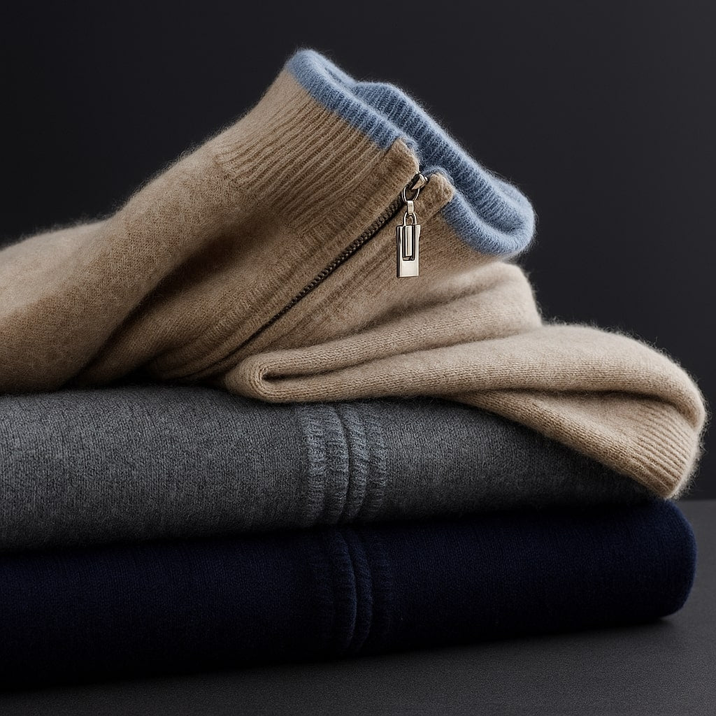 Harvey Elegant Wool Zip Cardigan