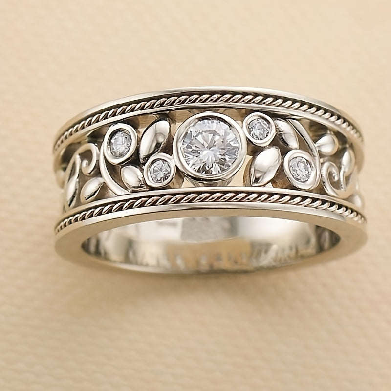 Elegante ring met zirkonia