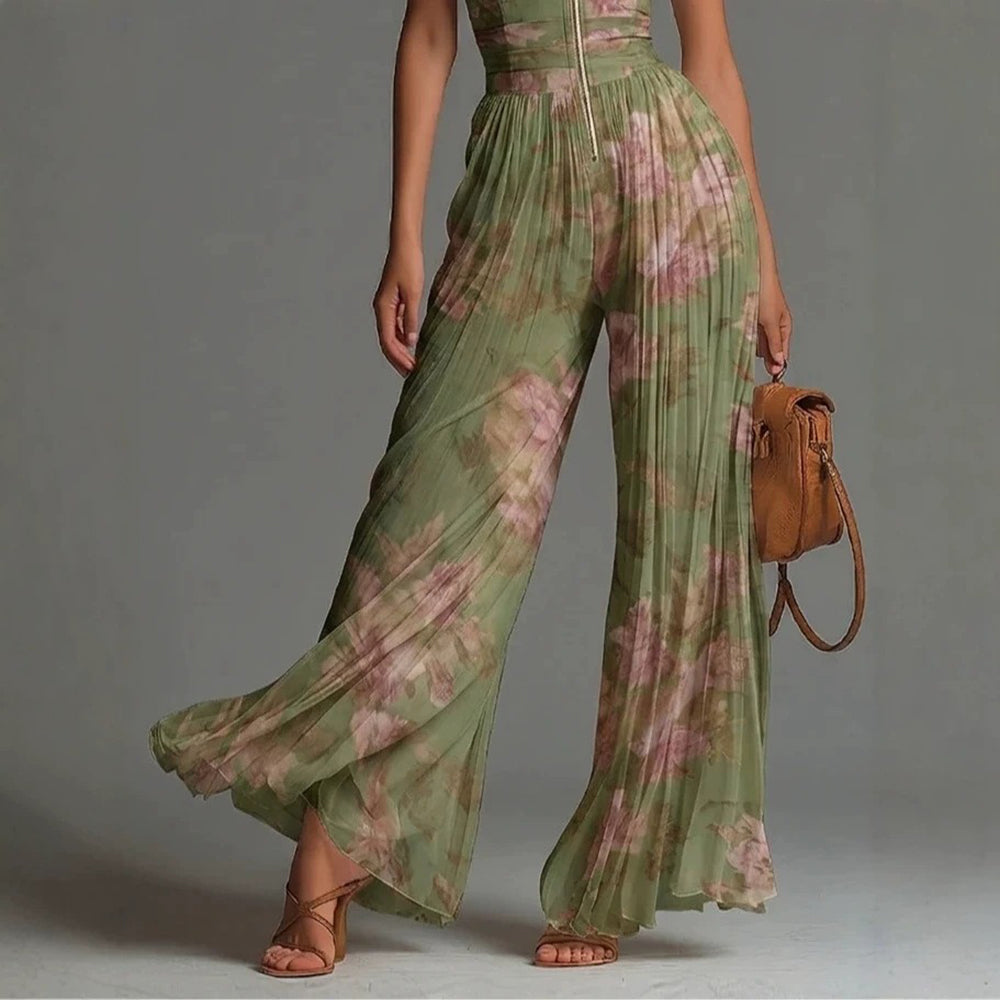 Emy Floral Chiffon Jumpsuit