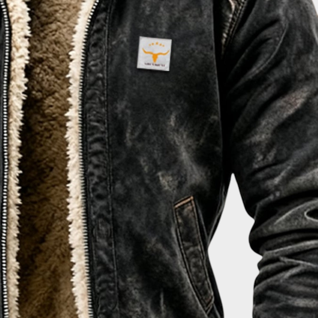 Ricardo Leather-Look Jacket with Distinctive Design