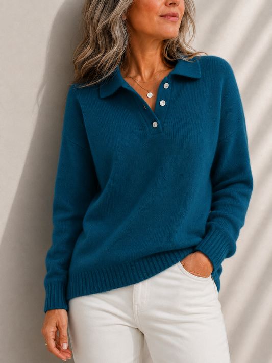 Kate Soft Knit Sweater with Collar