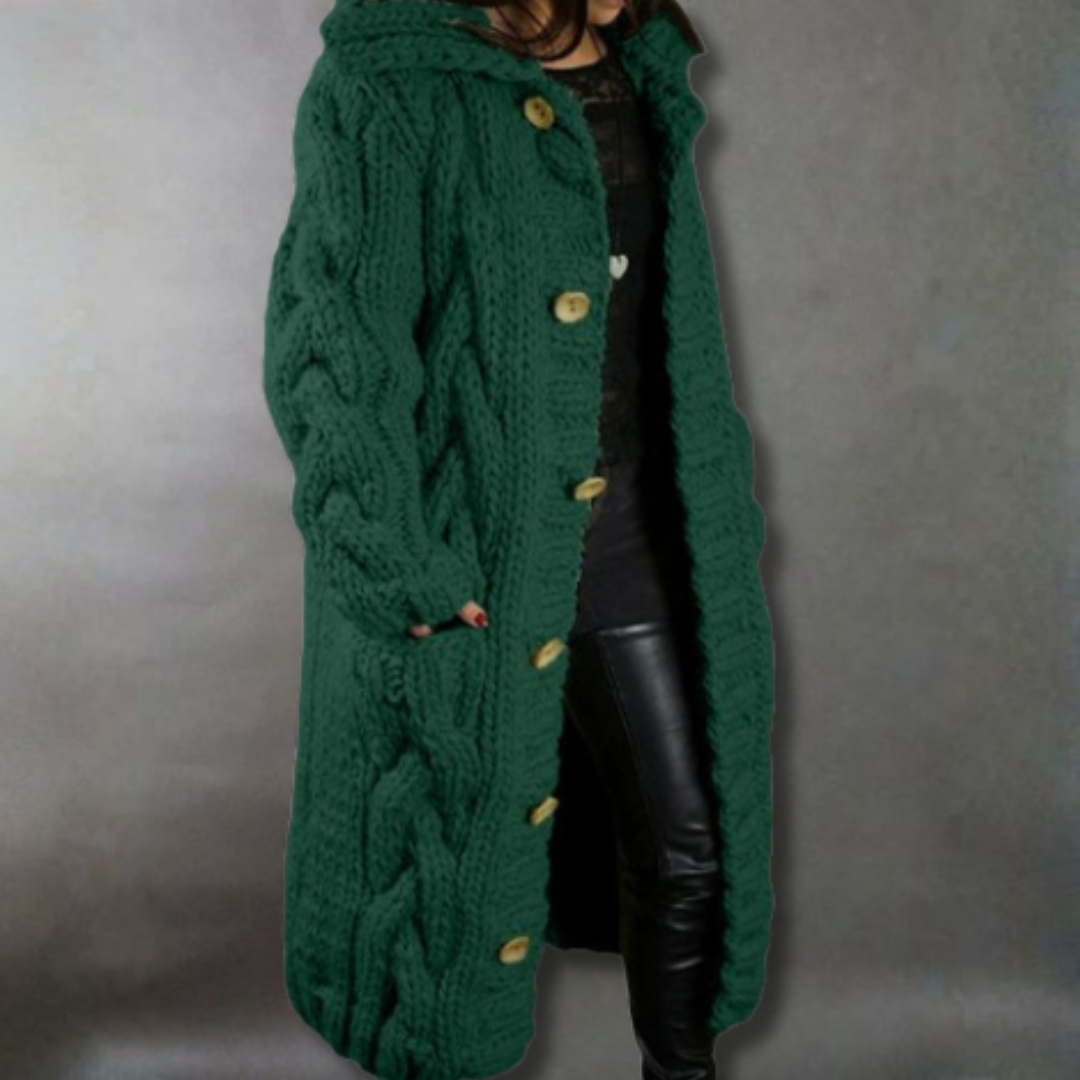 Hannah Elegant Cosy Cable-Knit Coat