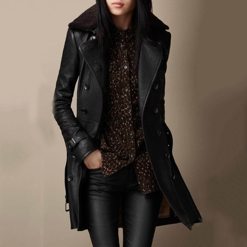 Montana Elegant Leather Coat