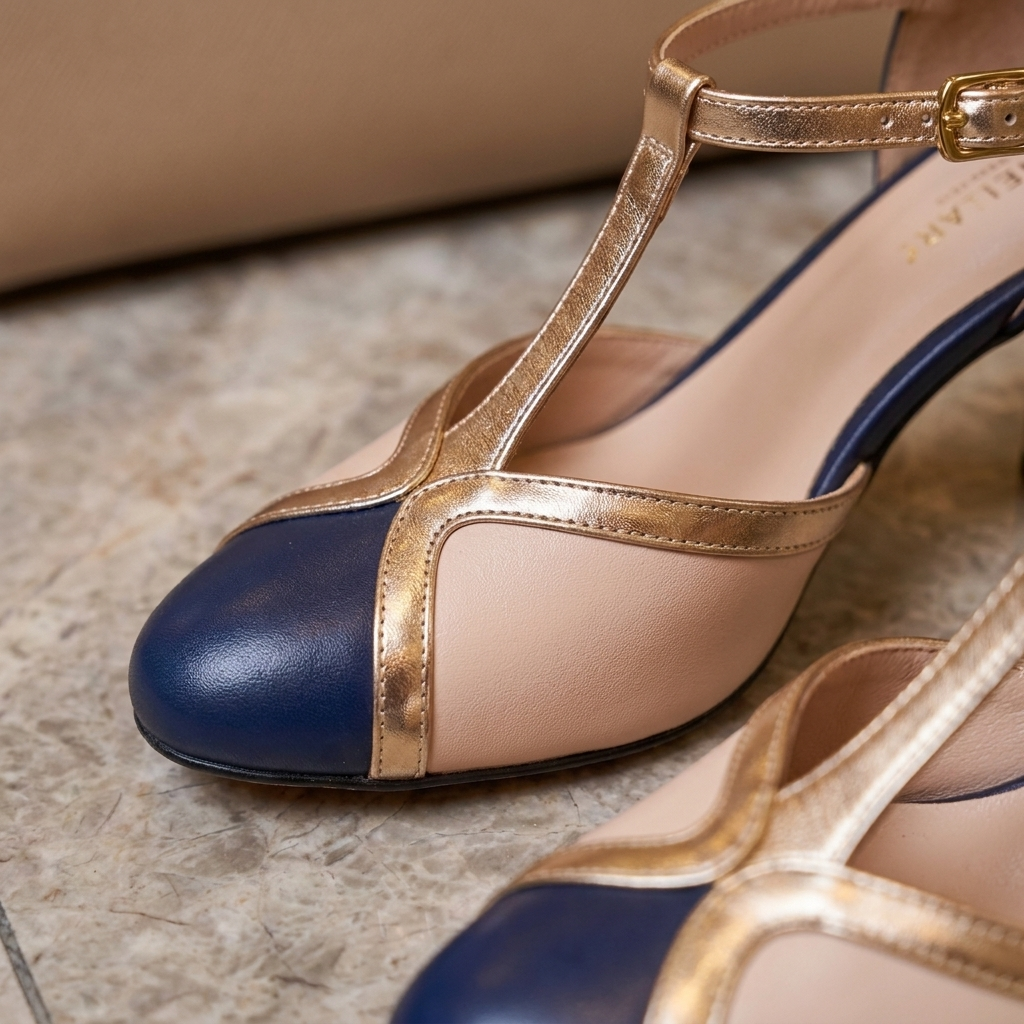 Sierra Comfortable T-strap Heels