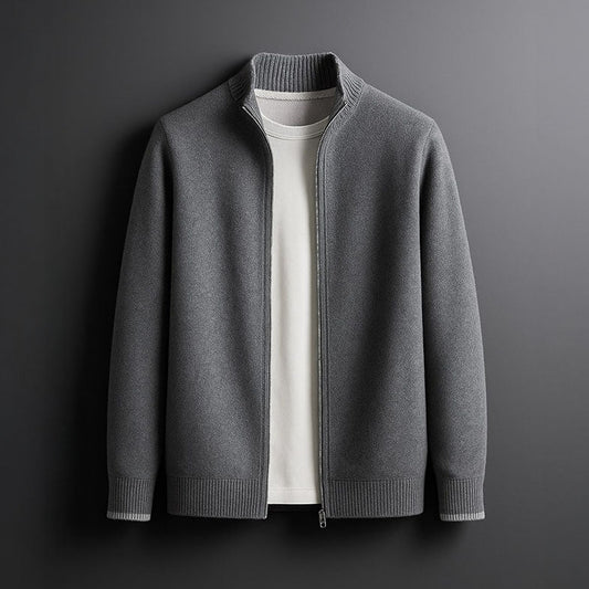 Harvey Elegant Wool Zip Cardigan