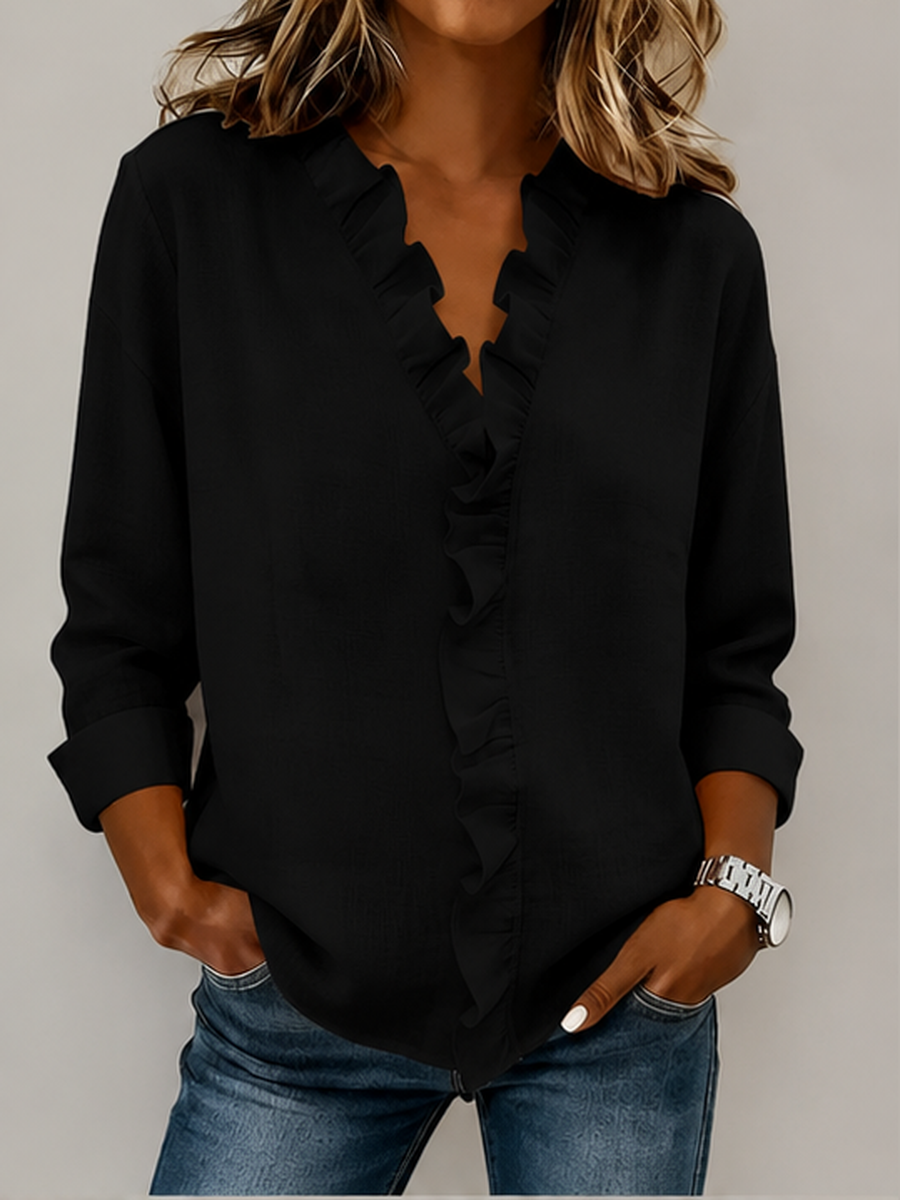 Indie-blouse met ruches