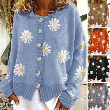 Angel Cute Cardigan With Daisies