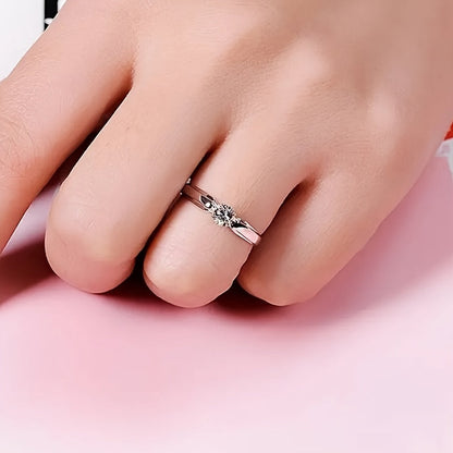 Minimalistische ring met zirkonia