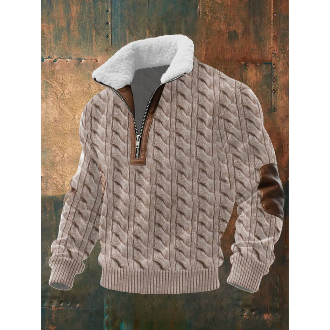SILVORO High Neck Fleece Sweater
