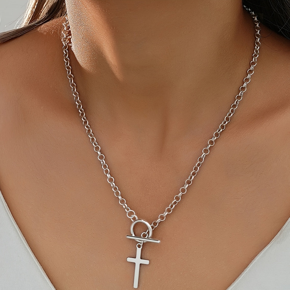 Toggle-ketting met kruisje