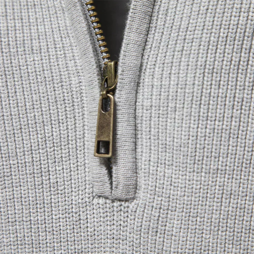 Steven Knitted Zip-Up Sweater