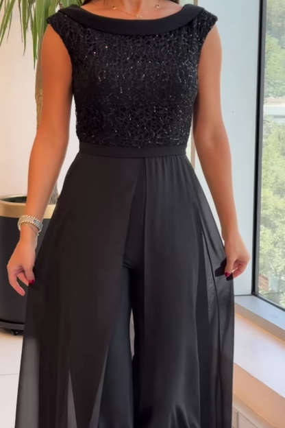 Skye Textured Tulle Jumpsuit