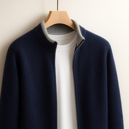 Harvey Elegant Wool Zip Cardigan