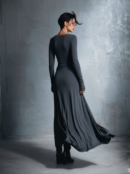 Naomie Maxi-jurk met Zijde Knoop