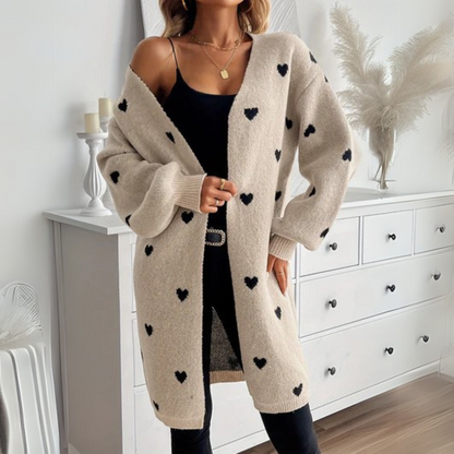 Julia Cardigan with hearts