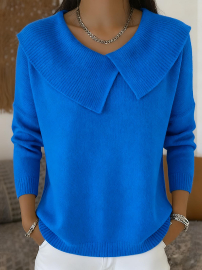 Alyssa Warm Sweater with Soft Collar