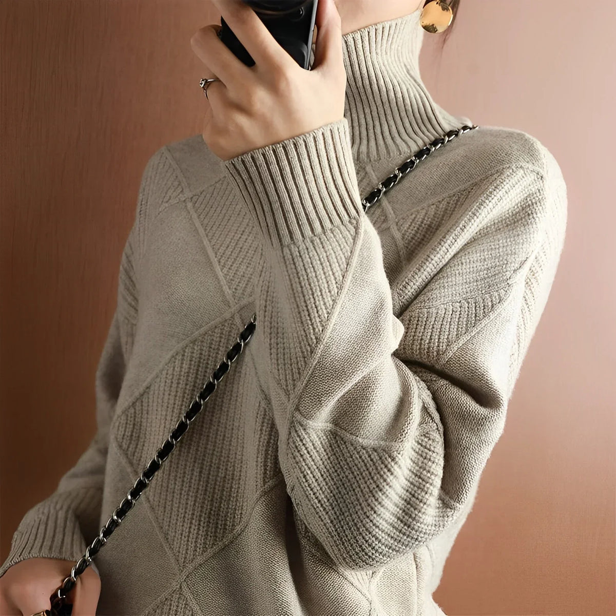 Marcelle Chunky Turtleneck Jumper