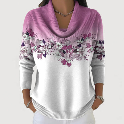 Lotte Bloemenprint Trui met Col