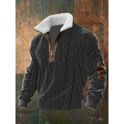 SILVORO High Neck Fleece Sweater