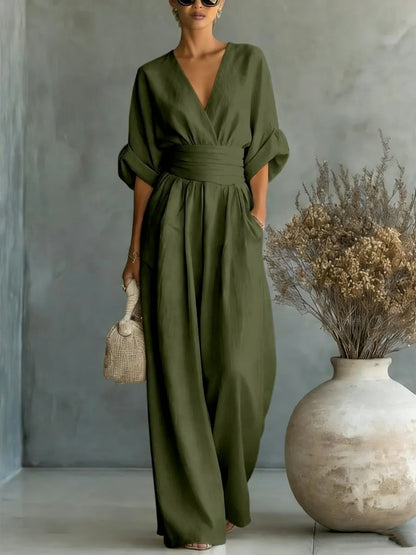 Cleo Relaxed Linen Jumpsuit