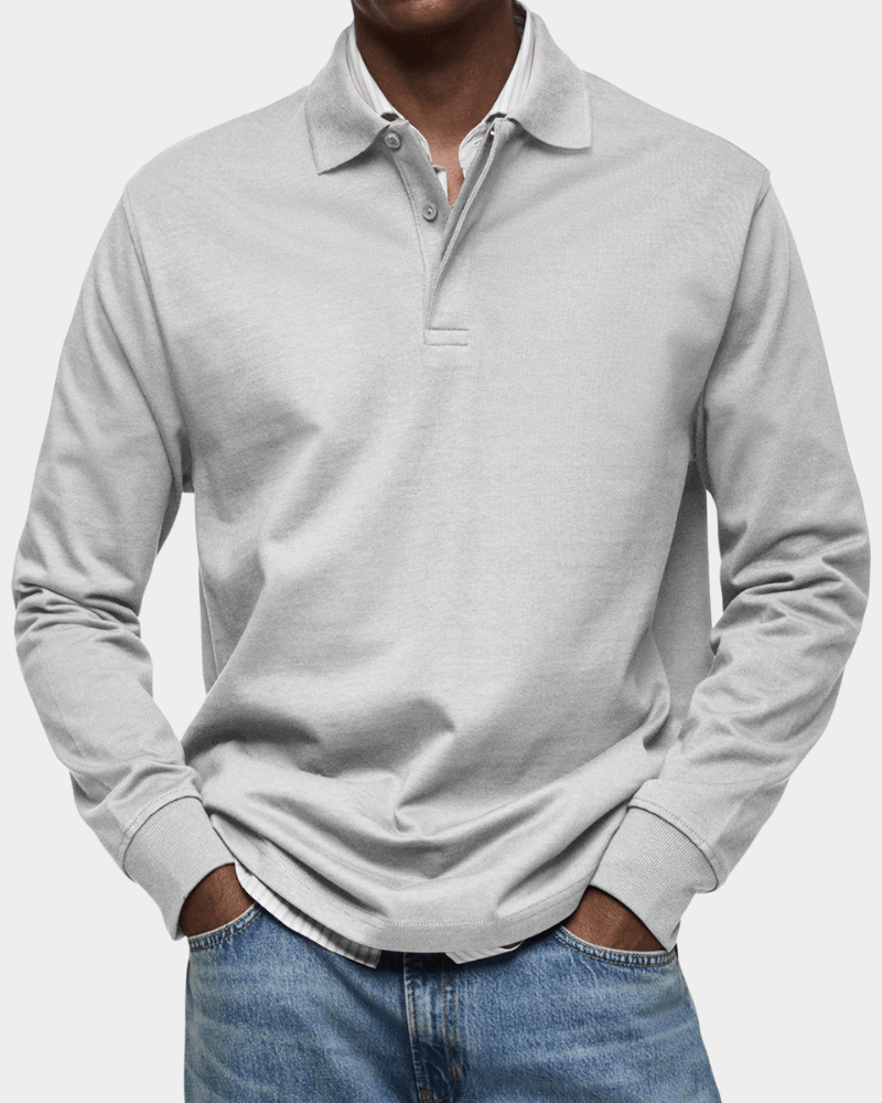 Leo Melbourne Comfortable spring polo with long sleeves