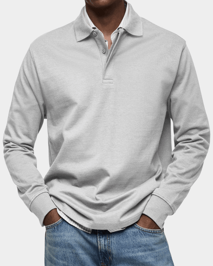 Leo Melbourne Comfortable spring polo with long sleeves