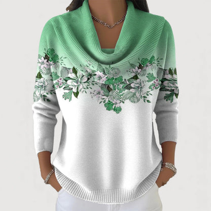 Lotte Bloemenprint Trui met Col
