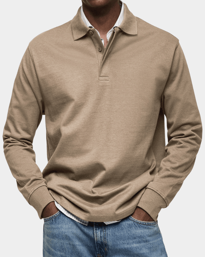 Leo Melbourne Comfortable spring polo with long sleeves
