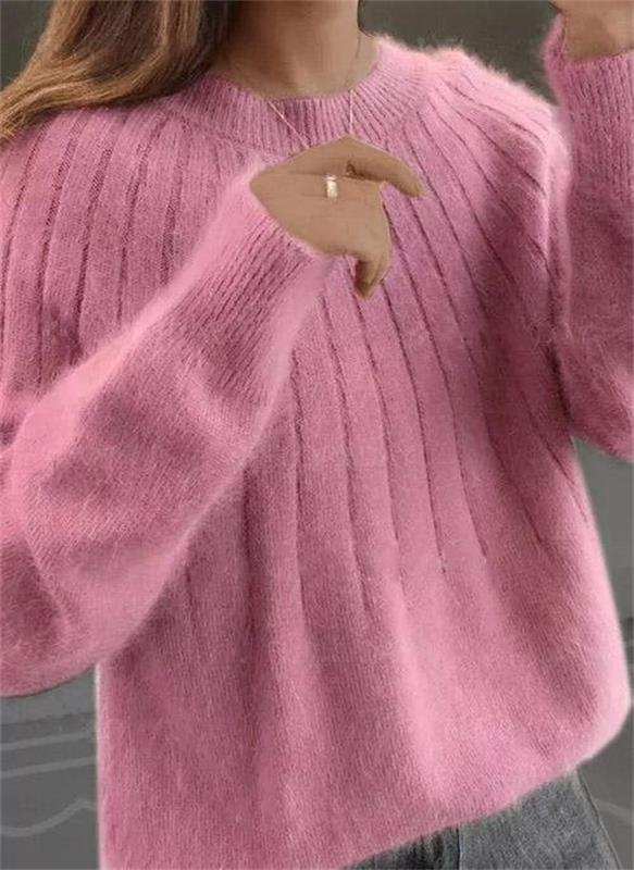 Caitlyn Stylish Ribbed Knit Sweater