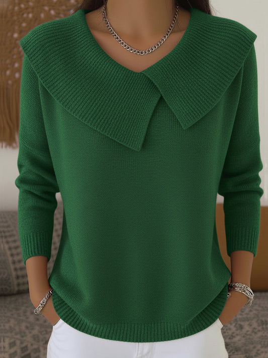 Alyssa Warm Sweater with Soft Collar