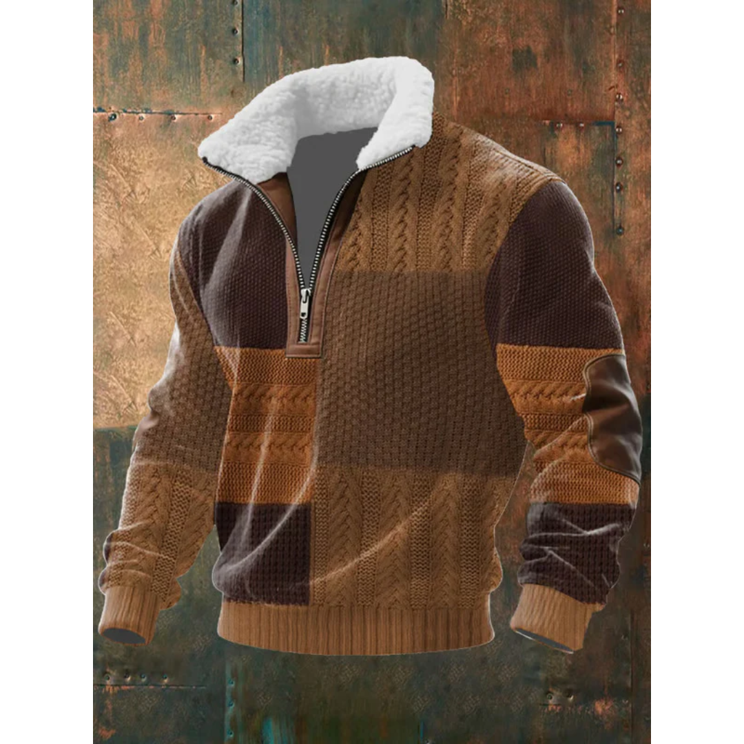 SILVORO High Neck Fleece Sweater