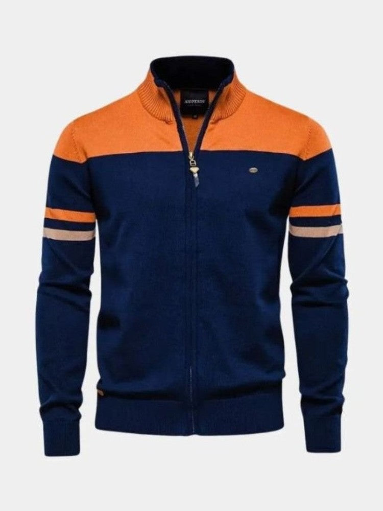 Anders Knitted Cardigan with Zipper Closure