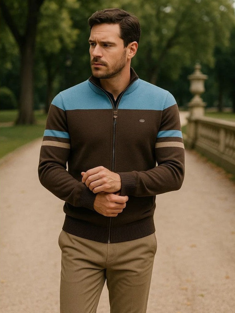 Anders Knitted Cardigan with Zipper Closure