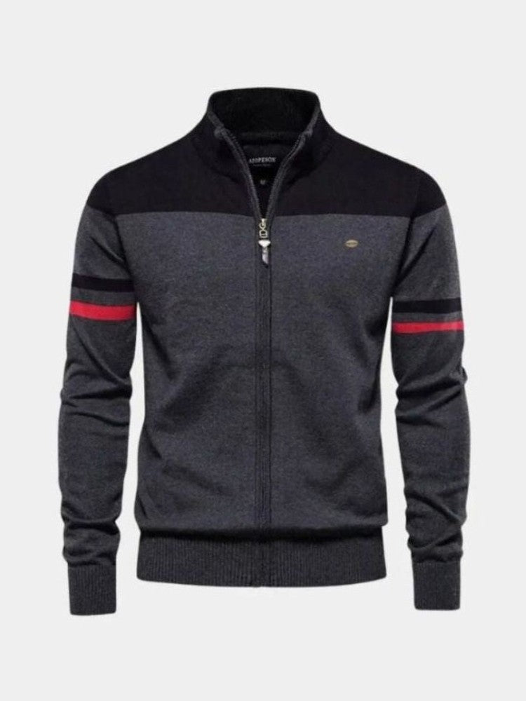 Anders Knitted Cardigan with Zipper Closure
