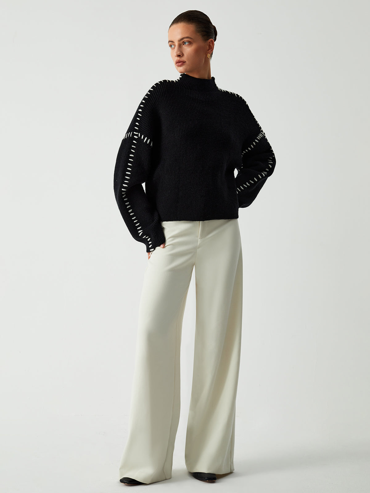 Alma Oversized turtleneck jumper