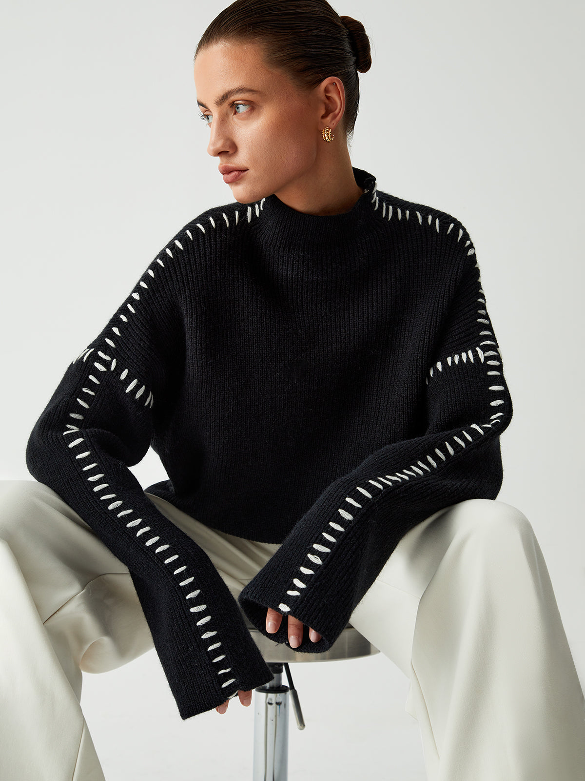 Alma Oversized turtleneck jumper