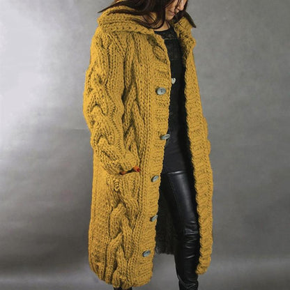 Hannah Elegant Cosy Cable-Knit Coat
