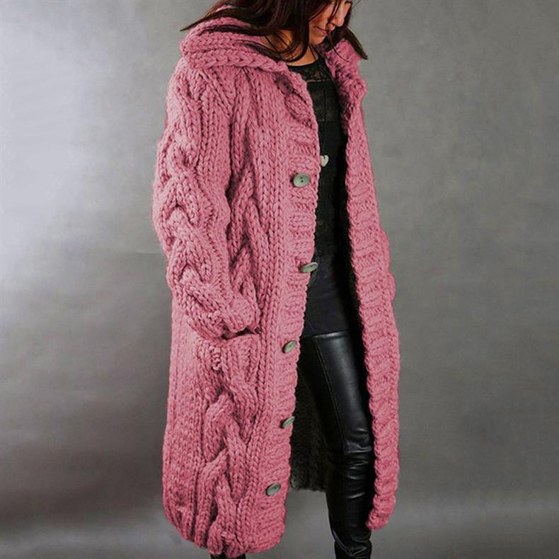 Hannah Elegant Cosy Cable-Knit Coat