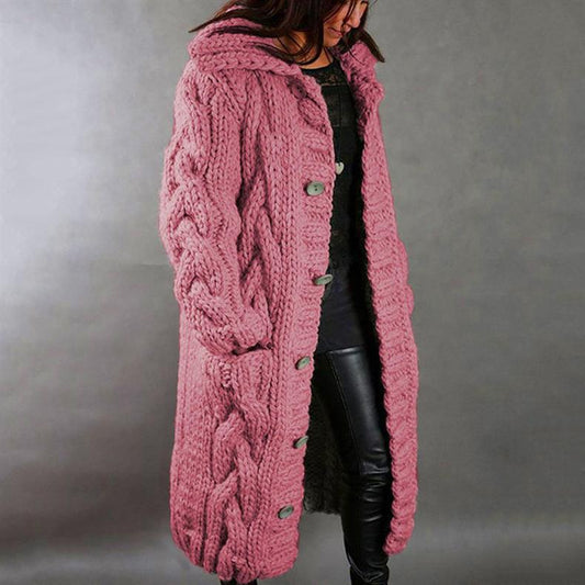 Hannah Elegant Cosy Cable-Knit Coat