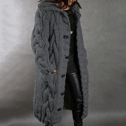 Hannah Elegant Cosy Cable-Knit Coat