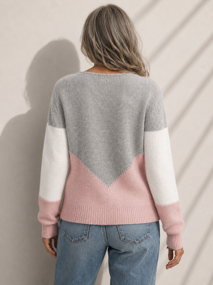 Sophie Colour-Block Knit Sweater