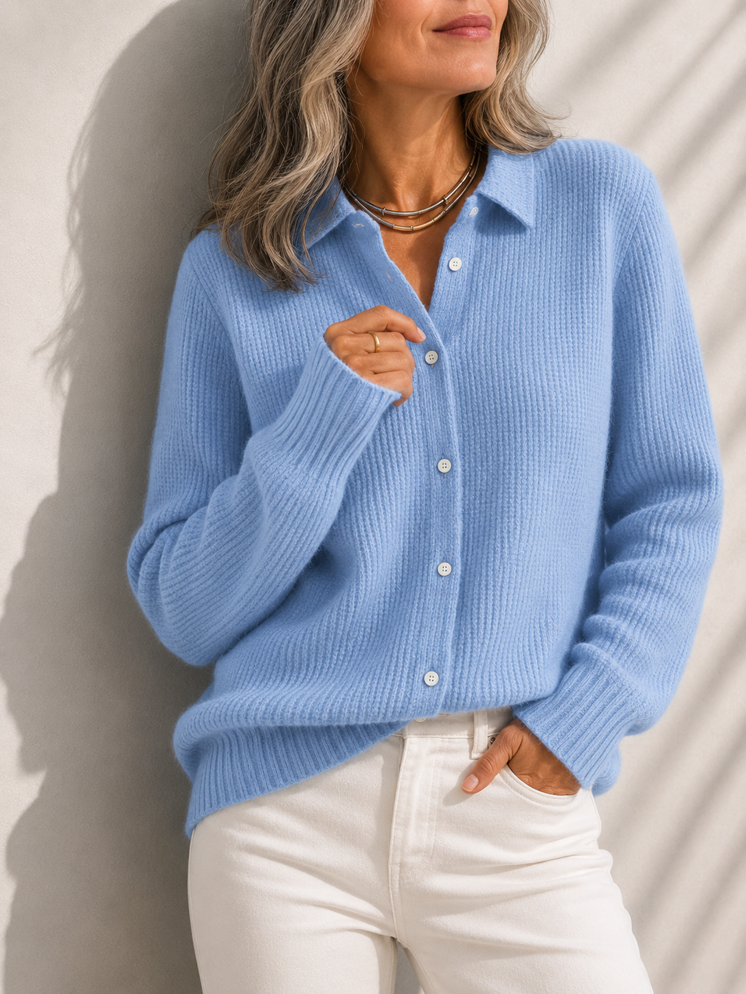 Freya Classic Knitted Button Cardigan