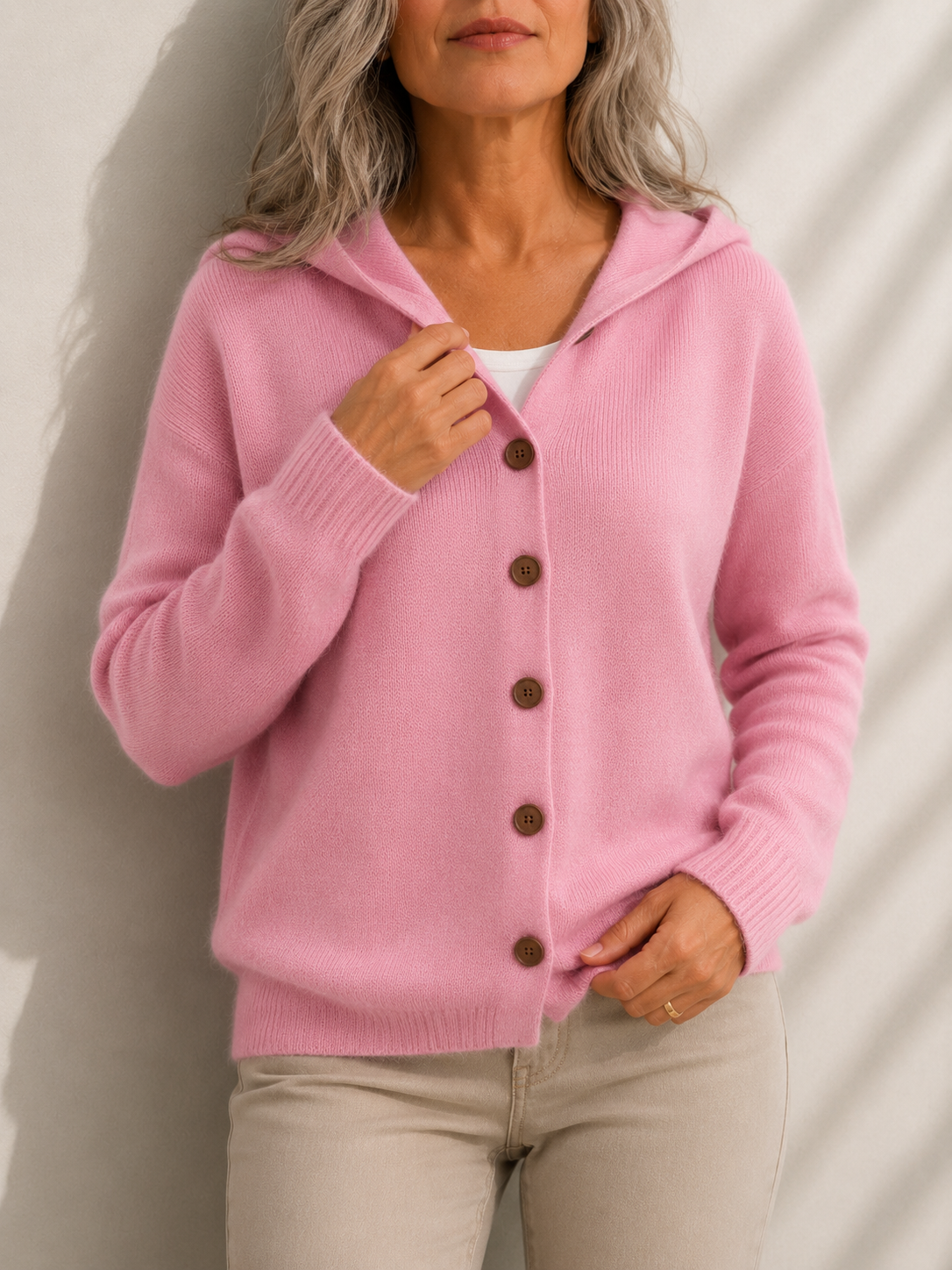 Olivia Effortless Comfort Soft Hooded Knit Cardigan