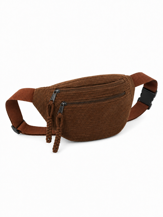 Cognac Corduroy Schoudertas