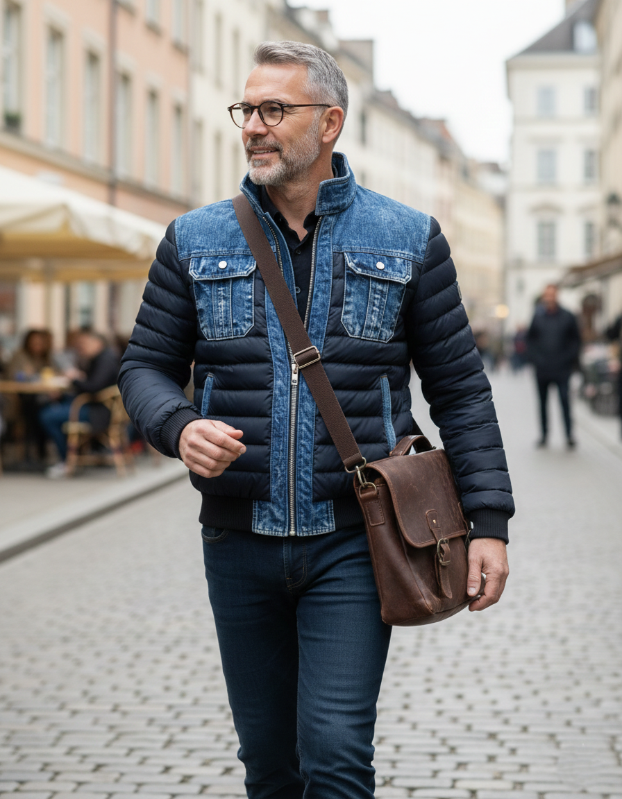 Ares Hybrid Quilted Denim jacket