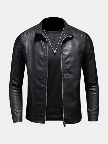Luca Leather Jacket with Zippers