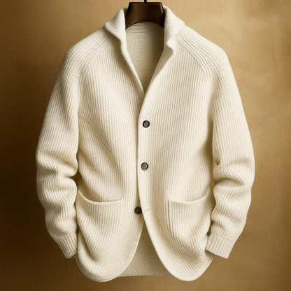 Liam Cord Cardigan In Wool For Men