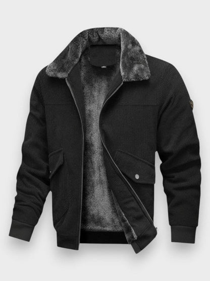 Norbert Bomber Jacket with Synthetic Fur Collar