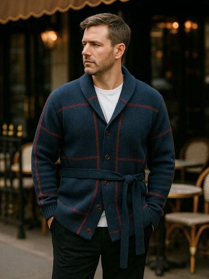 Rom Knit Coat with Belt